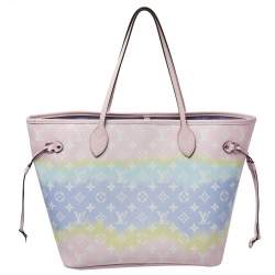 Pre Owned Louis Vuitton Pastel Tie Dye Monogram Canvas Neverfull Escale MM Bag