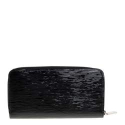 مملوكة مسبقًا محفظة لوي فيتون "زيبي" جلد إيبي أسود اليكتريك