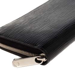 مملوكة مسبقًا محفظة لوي فيتون "زيبي" جلد إيبي أسود اليكتريك