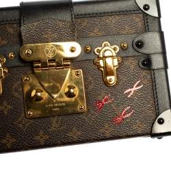 Pre Owned Louis Vuitton Monogram Canvas and Leather Petite Malle Bag