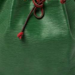 Pre Owned Louis Vuitton Borneo Green/Red Epi Leather Petit Noe Bag