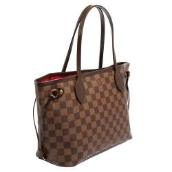 Pre Owned Louis Vuitton Damier Ebene Canvas Neverfull PM Bag