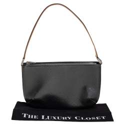 Pre Owned Louis Vuitton Black Monogram Mat Fowler Bag