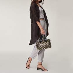 Pre Owned Louis Vuitton Black/Gold Monogram Canvas Limited Edition Eclipse Speedy 28