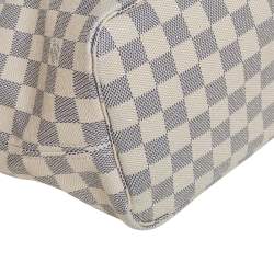 Pre Owned Louis Vuitton Damier Azur Canvas Neverfull MM Bag