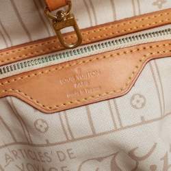 Pre Owned Louis Vuitton Damier Azur Canvas Neverfull MM Bag