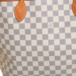 Pre Owned Louis Vuitton Damier Azur Canvas Neverfull MM Bag