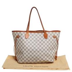 Pre Owned Louis Vuitton Damier Azur Canvas Neverfull MM Bag