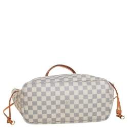Pre Owned Louis Vuitton Damier Azur Canvas Neverfull MM Bag