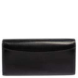 مملوكة مسبقًا محفظة لوي فيتون فيفيان LV  جلد راسين فيو أسود طويلة