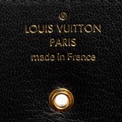 مملوكة مسبقًا محفظة لوي فيتون فيفيان LV  جلد راسين فيو أسود طويلة