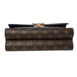 Pre Owned Louis Vuitton Blue/Brown Monogram Canvas Victoire Bag