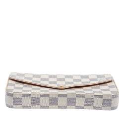 Pre Owned Louis Vuitton  Damier Azur Canvas Felicie Pochette 