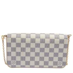 Pre Owned Louis Vuitton  Damier Azur Canvas Felicie Pochette 