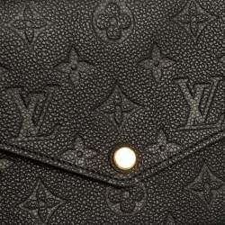 Pre Owned Louis Vuitton Black Monogram Empreinte Leather Felicie Pochette