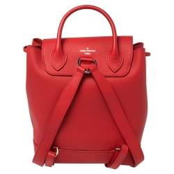 Pre Owned حقيبة ظهر لوي فيتون لوكمي جلد عجل أحمر داكن