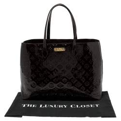 مملوكة مسبقًا حقيبة لوي فيتون ويلشاير إم إم جلد لامع مونوغرامي عنابي