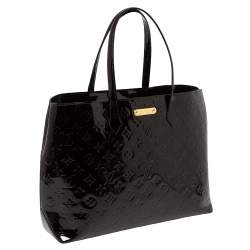 مملوكة مسبقًا حقيبة لوي فيتون ويلشاير إم إم جلد لامع مونوغرامي عنابي