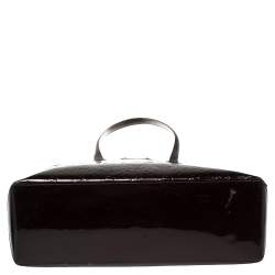 مملوكة مسبقًا حقيبة لوي فيتون ويلشاير إم إم جلد لامع مونوغرامي عنابي