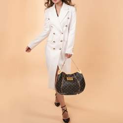 مملوكة مسبقًا حقيبة لوي فيتون غاليرا جلد وكانفاس مونوغرامية بني PM