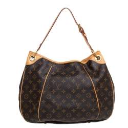 مملوكة مسبقًا حقيبة لوي فيتون غاليرا جلد وكانفاس مونوغرامية بني PM