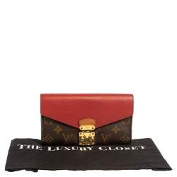 Pre Owned Louis Vuitton Cherry Monogram Canvas and Leather Pallas Wallet