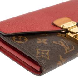 Pre Owned Louis Vuitton Cherry Monogram Canvas and Leather Pallas Wallet