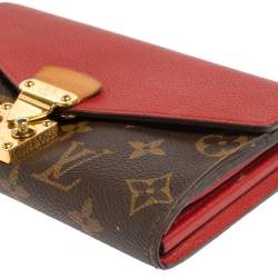 Pre Owned Louis Vuitton Cherry Monogram Canvas and Leather Pallas Wallet