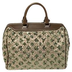 مملوكة مسبقًا Louis Vuitton Khaki Monogram Sequin Limited Edition Sunshine Express Speedy Bag
