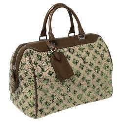 مملوكة مسبقًا Louis Vuitton Khaki Monogram Sequin Limited Edition Sunshine Express Speedy Bag