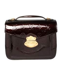 Louis Vuitton Amarante Monogram Vernis Bel Air Pochette Bag Louis