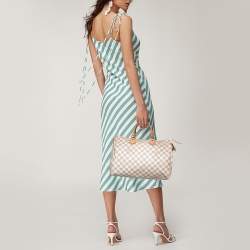 Pre Owned Louis Vuitton Damier Azur Canvas Speedy 35 Bag