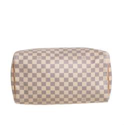 Pre Owned Louis Vuitton Damier Azur Canvas Speedy 35 Bag