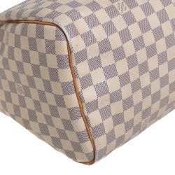 Pre Owned Louis Vuitton Damier Azur Canvas Speedy 35 Bag