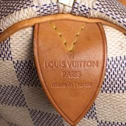 Pre Owned Louis Vuitton Damier Azur Canvas Speedy 35 Bag
