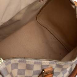 Pre Owned Louis Vuitton Damier Azur Canvas Speedy 35 Bag