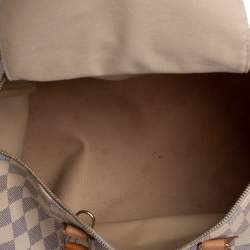 Pre Owned Louis Vuitton Damier Azur Canvas Speedy 35 Bag