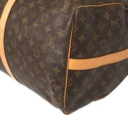 مملوكة مسبقًا Louis Vuitton Monogram Canvas Keepall Bandouliere 55 Bag