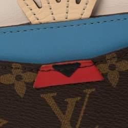 Pre Owned Louis Vuitton Monogram Canvas Tribal Mask Card Holder