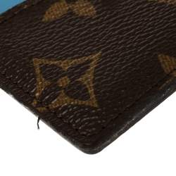 Pre Owned Louis Vuitton Monogram Canvas Tribal Mask Card Holder