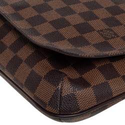 Pre Owned Louis Vuitton Damier Ebene Canvas Musette Tango Messenger Bag