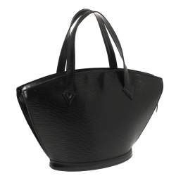 Pre Owned حقيبة لوي فيتون سان جاك جلد أيبي أسود بحمالة قصيرة PM 