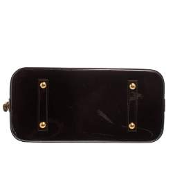 Pre Owned حقيبة لوي فيتون ألما جلد لامع مونوغرامي أحمر داكن