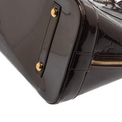 Pre Owned حقيبة لوي فيتون ألما جلد لامع مونوغرا مي أحمر داكن