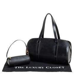 Pre Owned Louis Vuitton Black Epi Leather Soufflot Bag