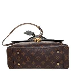 Pre Owned Louis Vuitton Monogram Canvas and Leather One Handle Flap MM Bag