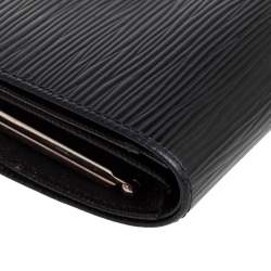 Louis Vuitton Black Epi Leather French Purse Wallet