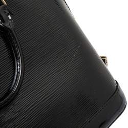 Pre Owned حقيبة لوي فيتون ألما بي إم جلد إيبي إلكتريك أسود 