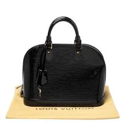 Pre Owned حقيبة لوي فيتون ألما بي إم جلد إيبي إلكتريك أسود 
