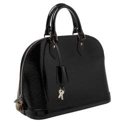 Pre Owned حقيبة لوي فيتون ألما بي إم جلد إيبي إلكتريك أسود 